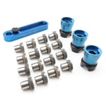 Egg Cup Bushing Holder, Drill Bar Kit, and 16 Slip Fit Bushings