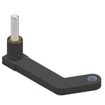 Pancake Drill Attachment 1/4 Round Shaft Left Hand 2.63 in Offset