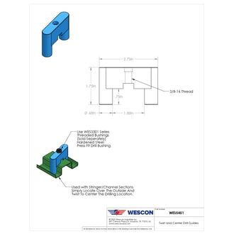 WES5451 Twist & Center Drill Guide
