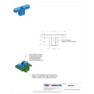 WES5452 Twist & Center Drill Guide