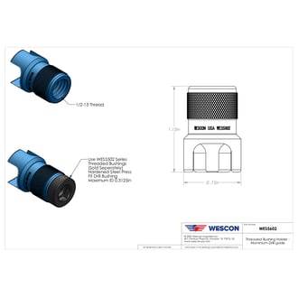 WES5602 Wescon WES5602 Threaded Type Mini Drill Guide - 1/2-13 Threaded