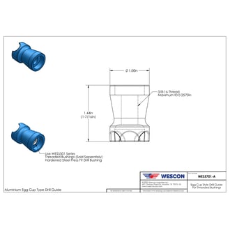 WES5701-A Wescon 5701-A Egg Cup Drill Guide