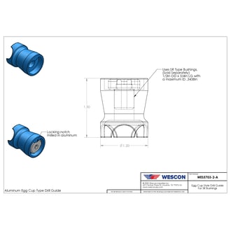 WES5703-2-A Wescon 5703-2-A Egg Cup Drill Guide