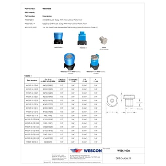 WESKIT008 SF Bushing and Drill Guide Kit