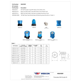 WESKIT009 SF Bushing and Drill Guide Kit