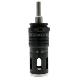 WES596-6-SIN Wescon 596 Metric Microstop - M6x1 - 15 mm Cutter Capacity - Slotted Internal Thread Skirt - Nylon Foot
