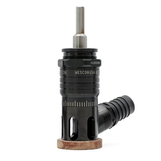 WES596-SVEP-TF Wescon 596 Microstop - 1/4-28 - 3/4" Cutter Capacity - Slotted Vacuum Skirt External Phenolic Foot