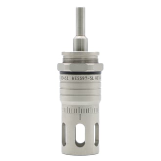 WES597-SL-QC Wescon 597 Stainless Steel - 1/4-28 - 3/4" Cutter Capacity - Slotted Skirt
