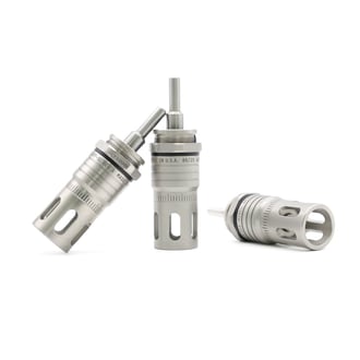 WES597-SL-QC Wescon 597 Stainless Steel - 1/4-28 - 3/4" Cutter Capacity - Slotted Skirt