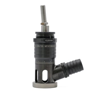 WES598-8-SVES-TF Wescon 598 Microstop - M8x1 - 19.05 mm Cutter Capacity - Slotted Vacuum Skirt External Steel Foot
