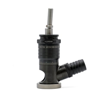 WES598-WVES Wescon 598 Microstop - 1/4-28 - 3/4" Cutter Capacity - Vacuum Skirt External Steel Foot
