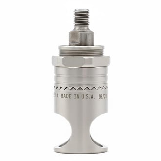 WES297-S3L-QC Wescon 297 Stainless Steel Microstop - 1/4-28 - 5/8" Cutter Capacity - 3-Leg Skirt