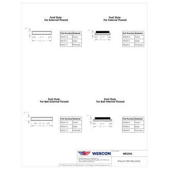 WES396-S3L-TF Wescon 396 Microstop - 1/4-28 - 1/2" Cutter Capacity - 3-Leg Skirt
