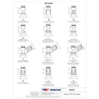 WES397-S-QC Wescon 397 Stainless Steel Microstop - 1/4-28 - 1/2" Cutter Capacity - Straight Skirt