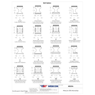 WES596-6-S-875-TF Wescon 596 Microstop - M6x1 - 15.88 mm Cutter Capacity - Straight 0.875 in OD Skirt