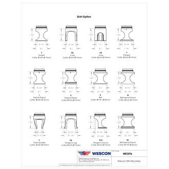 WES596-IN-QC Wescon 596 Microstop - 1/4-28 - 5/8" Cutter Capacity - Internal Thread Skirt - Nylon Foot