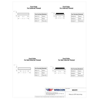 WES599-6-SL Wescon 599 Microstop - M6x1 - 19 mm Cutter Capacity - Slotted Skirt