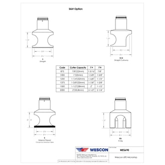 WES690-10-1375-SCA-TF Wescon 690 Microstop - M10x1 - 35 mm Cutter Capacity - Straight Cutaway Skirt