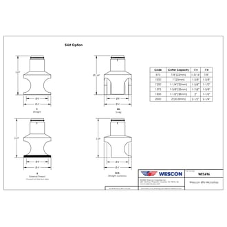 WES696-10-1000 Wescon 696 Microstop - M10x1 - 25 mm Cutter Capacity - Straight Skirt
