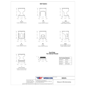 WES596-6-F-1125 Wescon 596 Microstop - M6x1 - 19 mm Cutter Capacity - Flanged 1.125 in OD Skirt