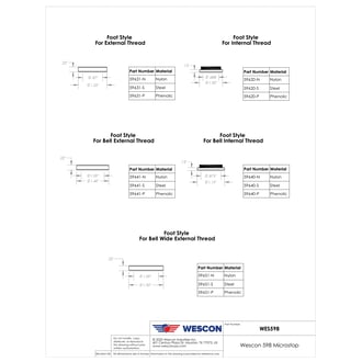 WES596-6-F-1125 Wescon 596 Microstop - M6x1 - 19 mm Cutter Capacity - Flanged 1.125 in OD Skirt