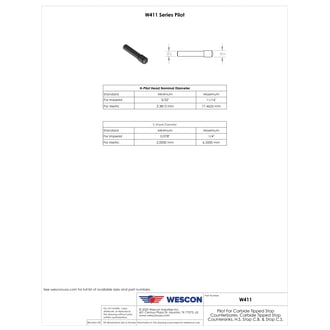 W4110012 Countersink Pilot  5.9 mm 1/8"